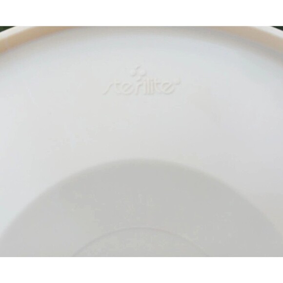 Vintage SET OF 3 Plastic Sterlite Merry Mushroom Canisters w/ Lids Tan & Brown - Picture 6 of 6